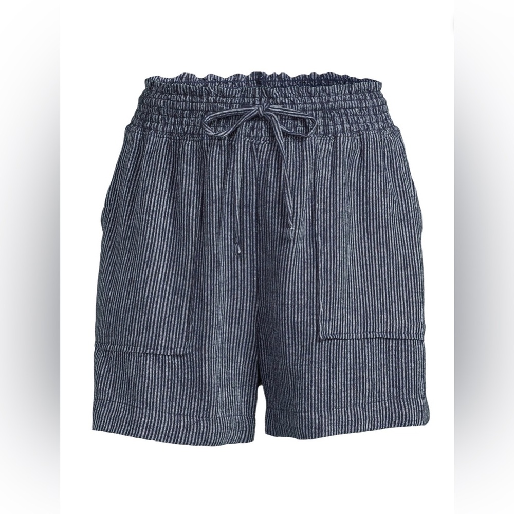 Time and Tru Smocked Waist Linen Shorts with Pockets Size XXXL (22)